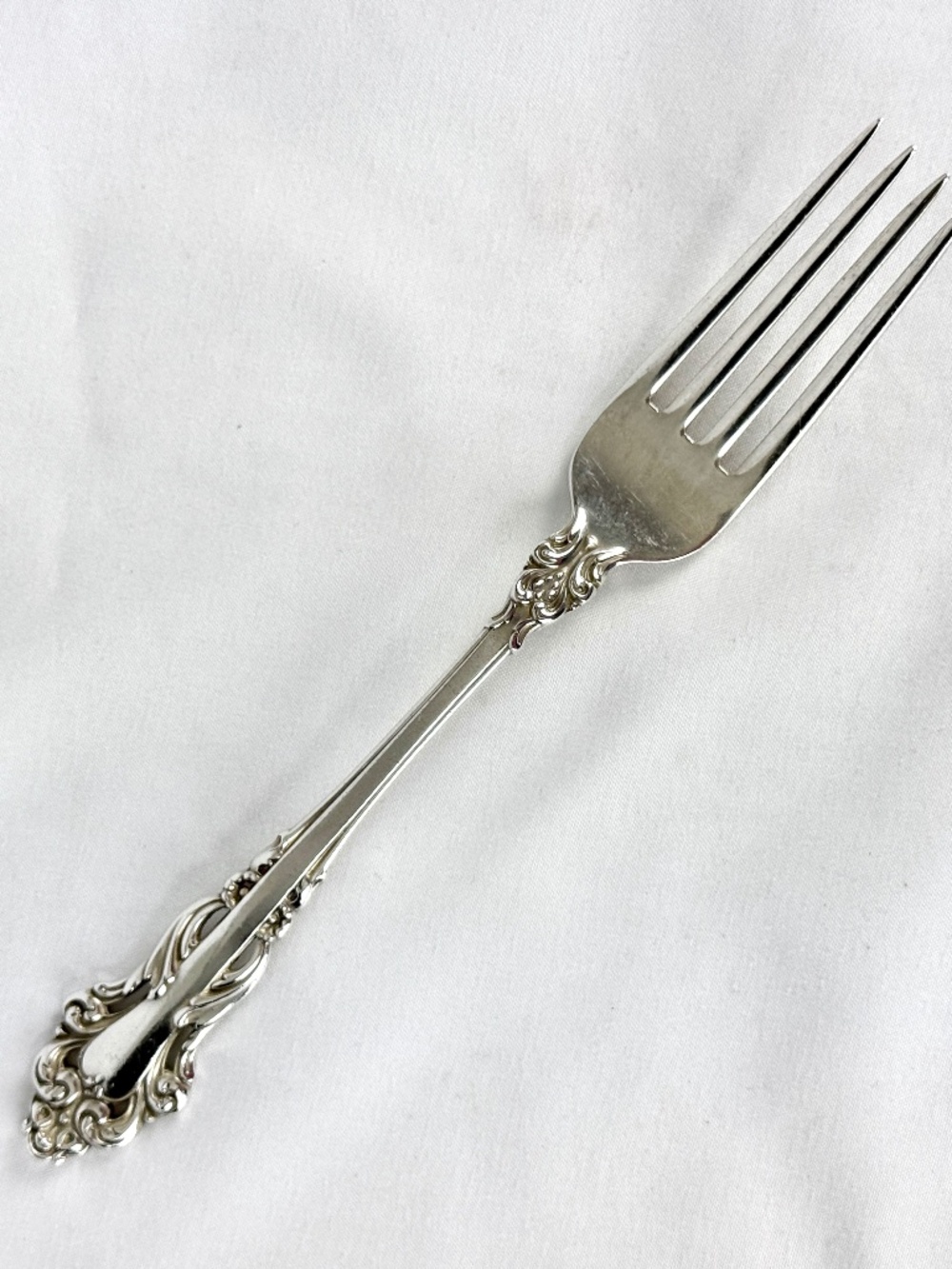 Vintage Grand Renaissance Sterling Silver Dinner Fork Reed and Barton 1970s